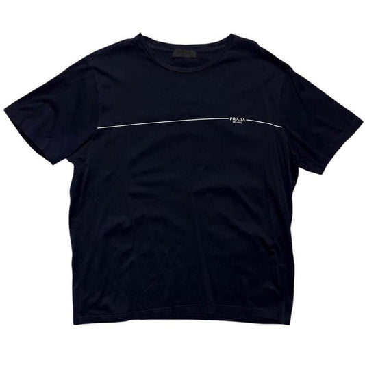 Prada Front Logo Navy T-Shirt