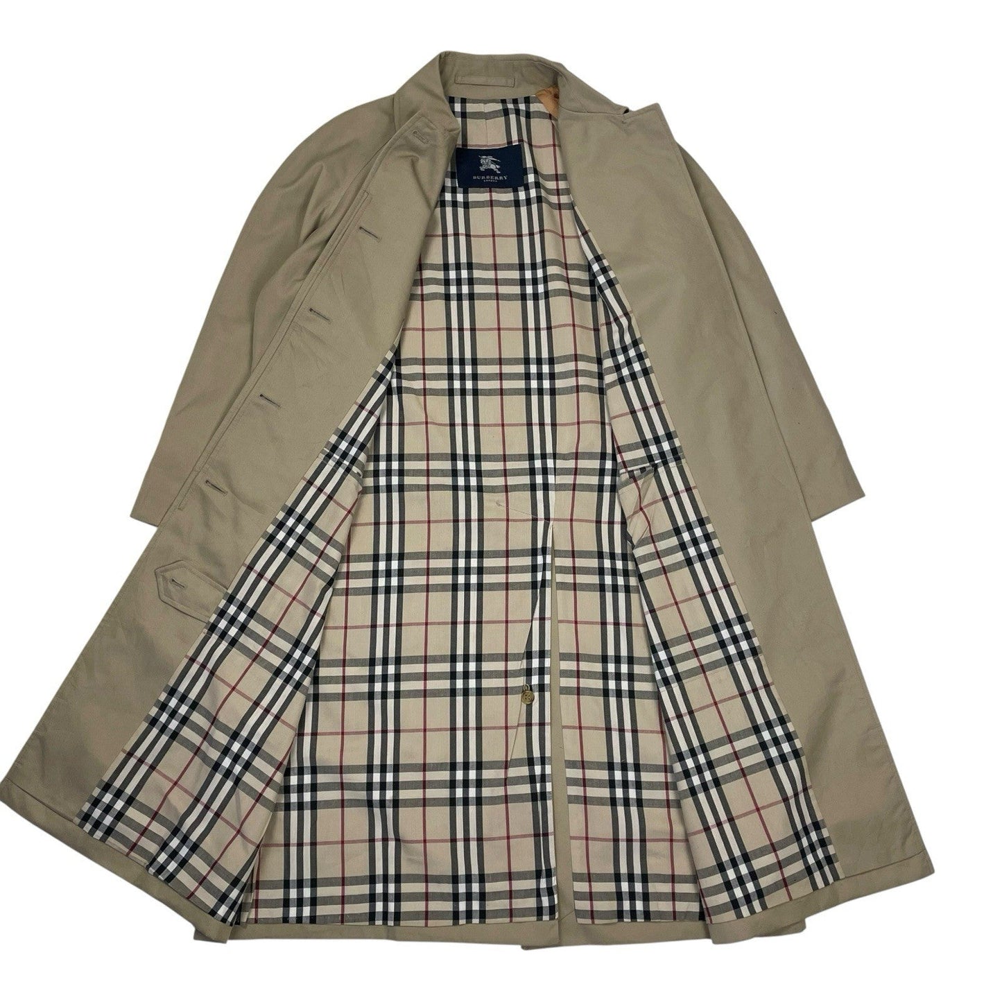 Burberry Nova Check Trench Coat, Size 12 Reg | O/S, Beige