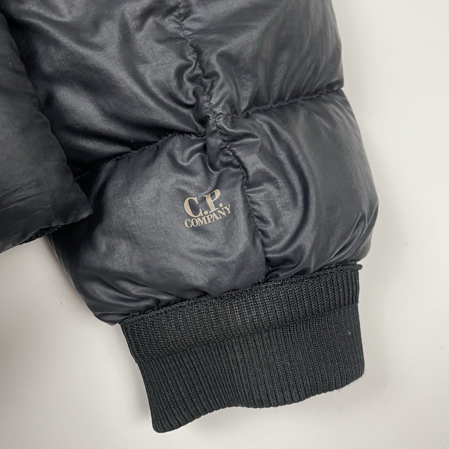 CP Company Down Goggle Puffer Jacket, Size Medium | O/S, Black