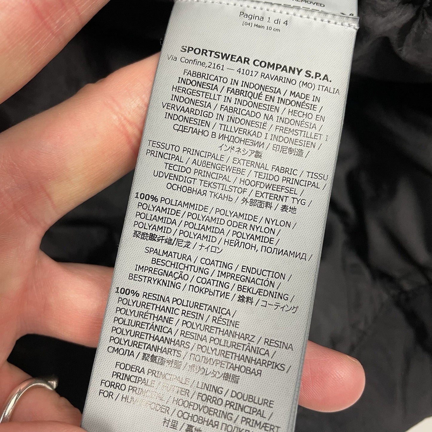 Stone Island Crinkle Reps NY Down Puffer Jacket, Size Large | O/S, Black