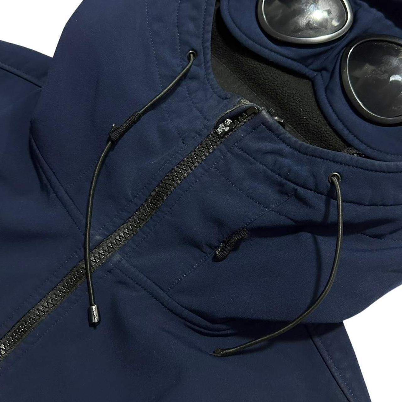 CP Company Dark Blue Soft Shell Goggle Jacket