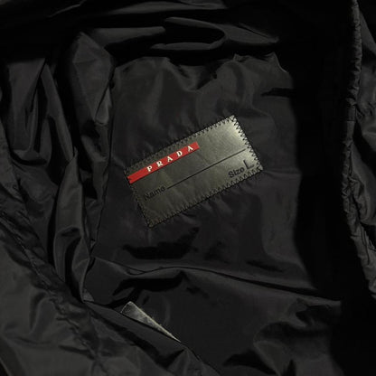 Prada Front Logo Nylon Jacket | Large, Black