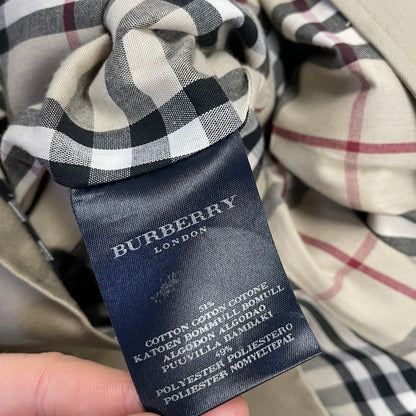 Burberry Nova Check Trench Coat, Size 12 Reg | O/S, Beige