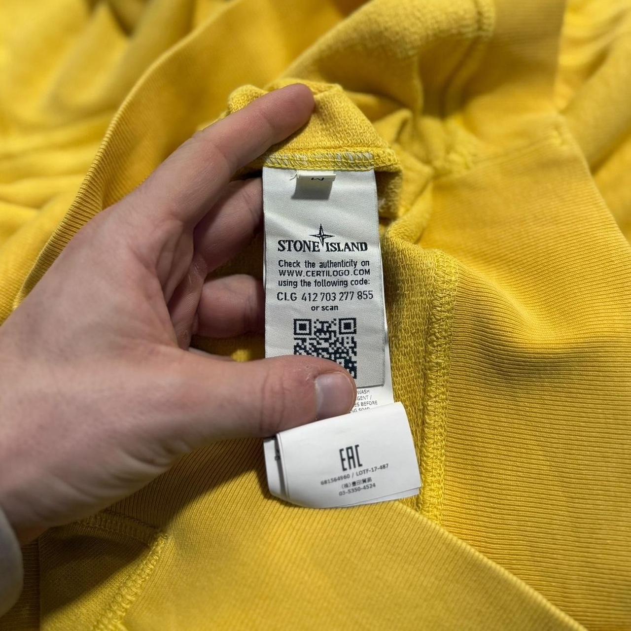 Stone Island Yellow Pullover Hoodie