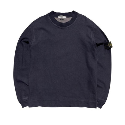 Stone Island 2004 Ribbed Pullover Jumper | Medium, Navy