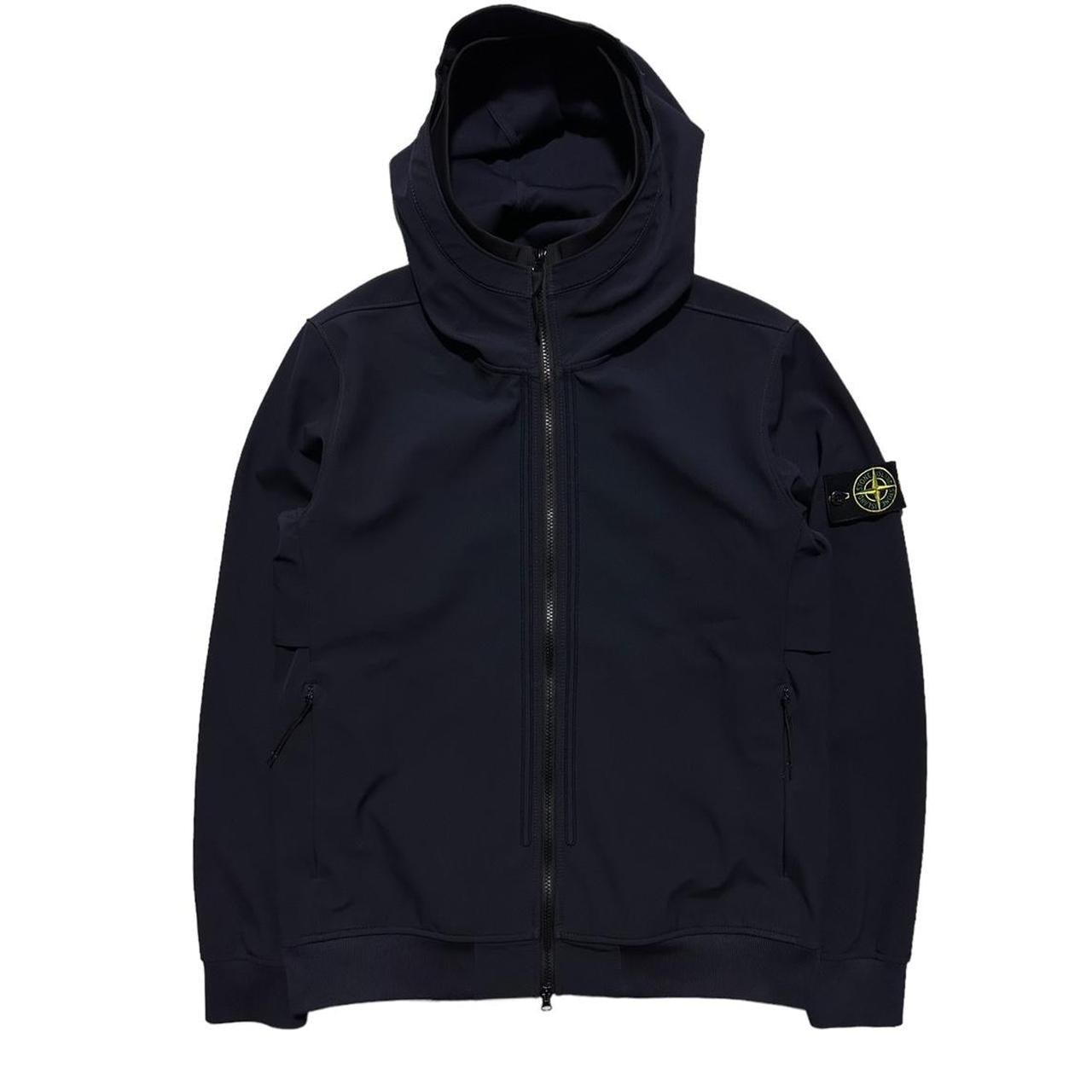 Stone Island Dark Blue E-dye Soft Shell-R Jacket - Known Source