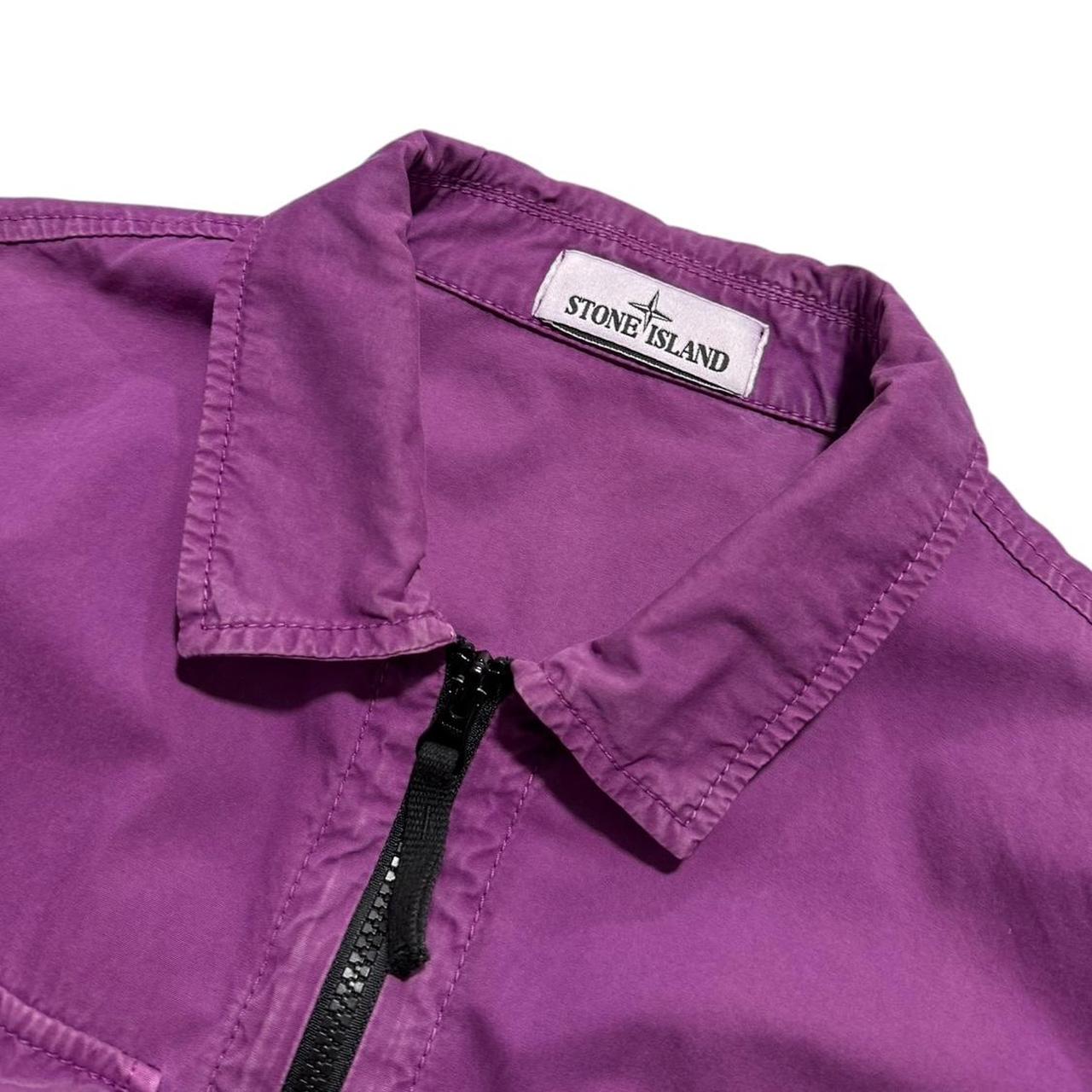 Stone Island Purple Canvas Overshirt