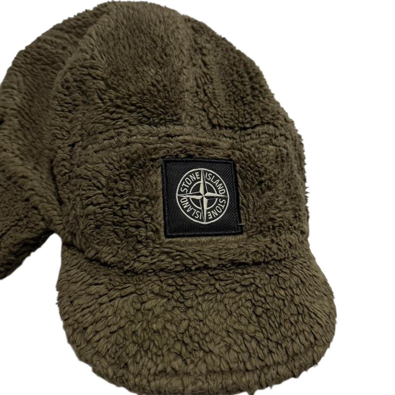 Stone Island Fleece Trapper Hat | Medium, Olive