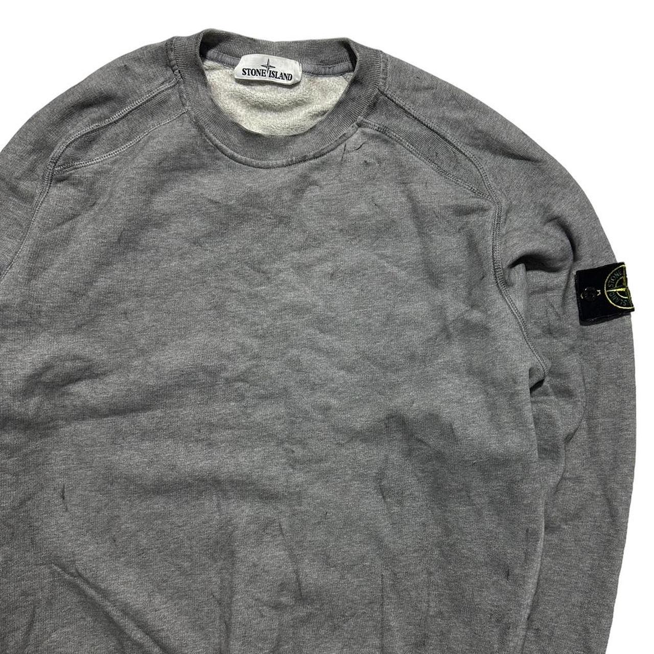 Stone Island Grey Dust Treatment Pullover Crewneck