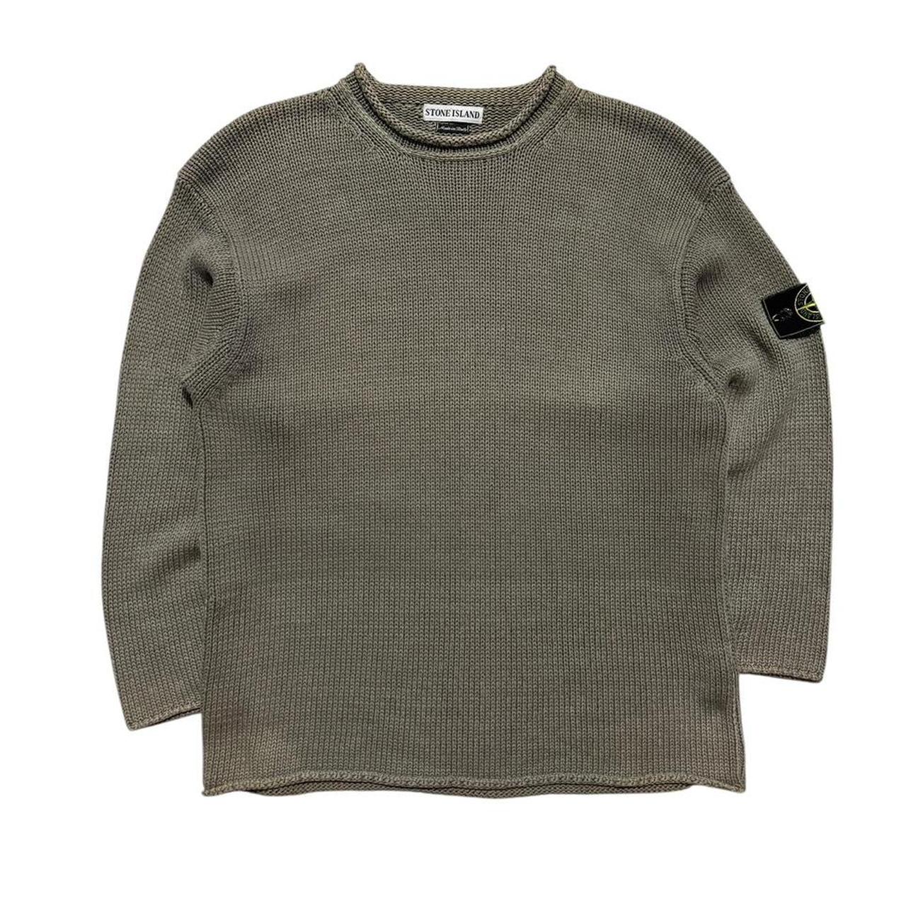 Stone Island 1996 Heavy Knit Pullover | Large, Olive