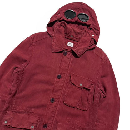 CP Company Lino Google Jacket | Large, Red