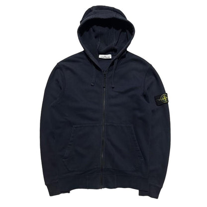 Stone Island Navy Full Zip Hoodie - Known Source