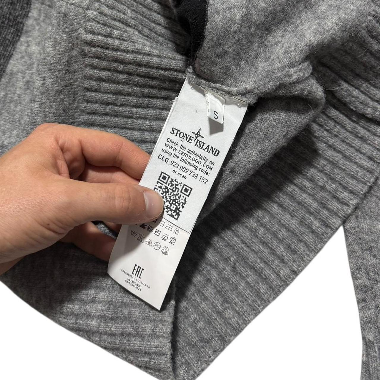Stone Island Wool Pullover Crewneck | Small, Black and Grey