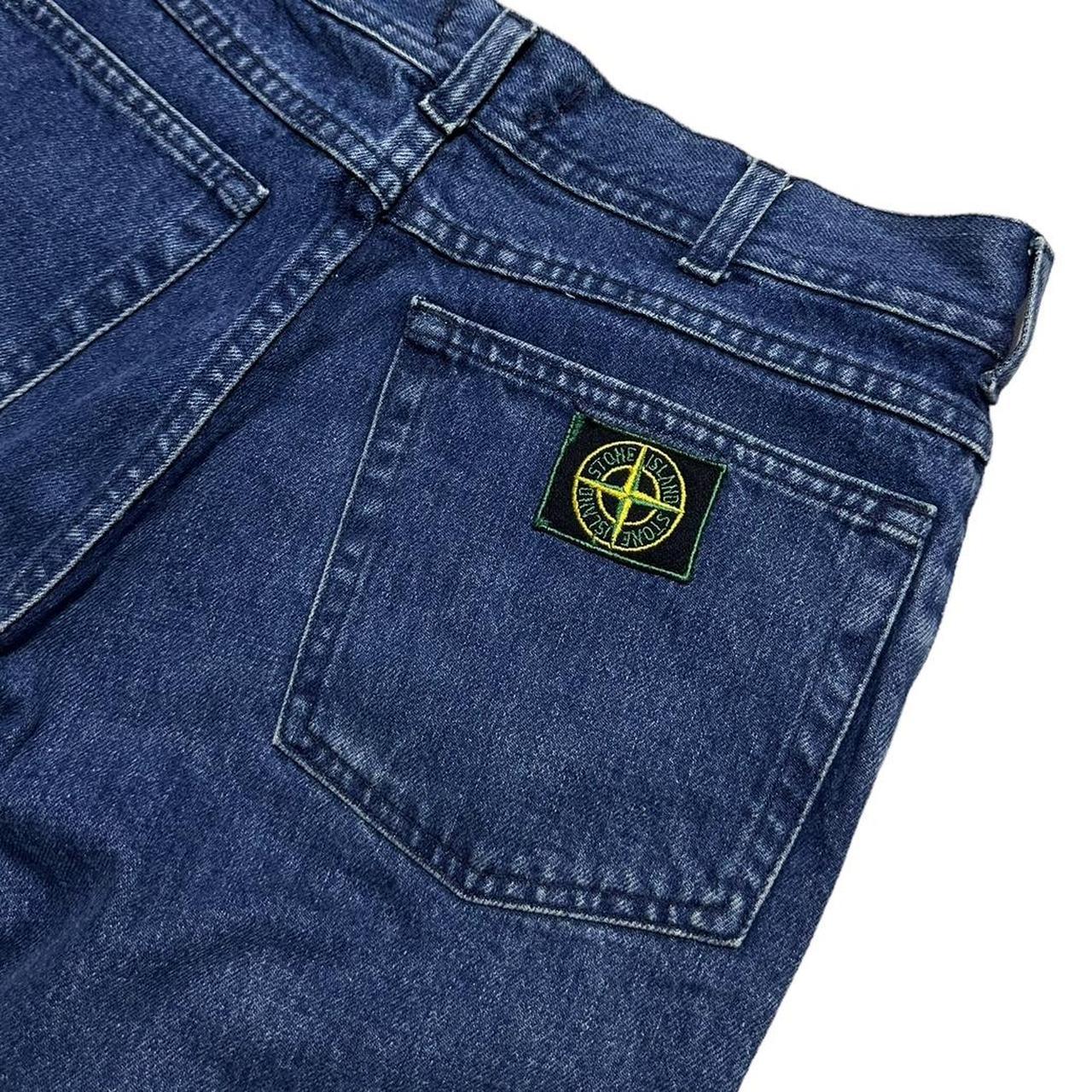 Stone Island Green Edge Patch Denim Jeans - Known Source