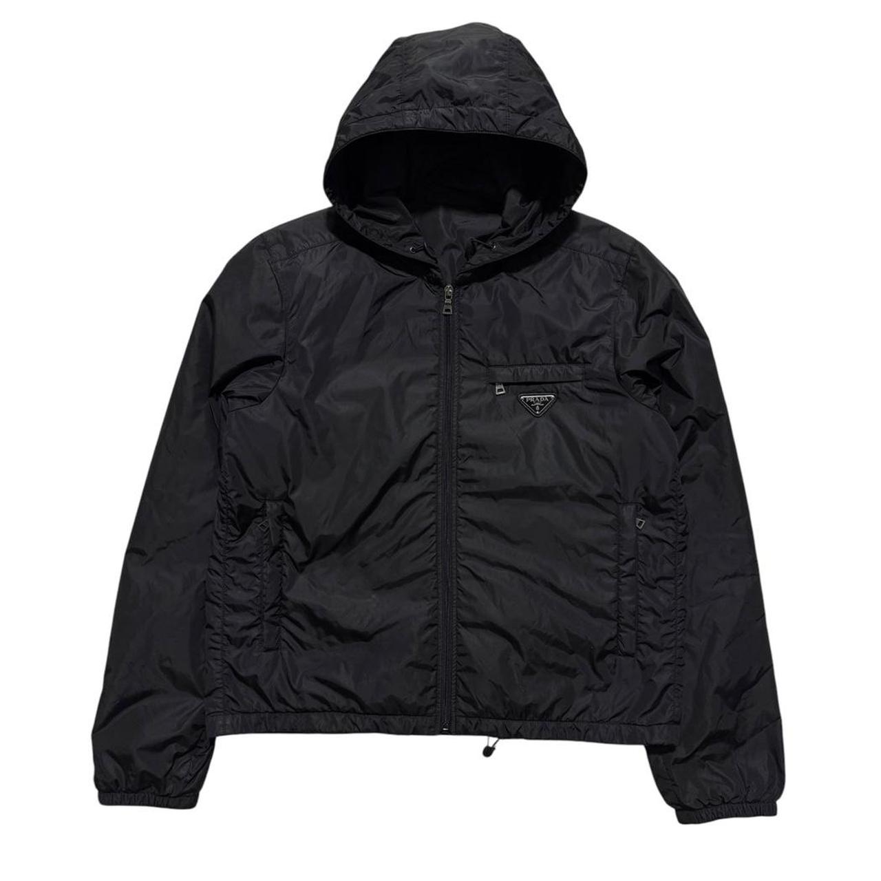 Prada Front Logo Nylon Jacket | Large, Black