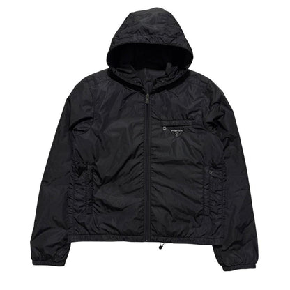 Prada Front Logo Nylon Jacket | Large, Black