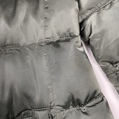 Prada Down Puffer Jacket Fur Collar, Size Small | O/S, Green