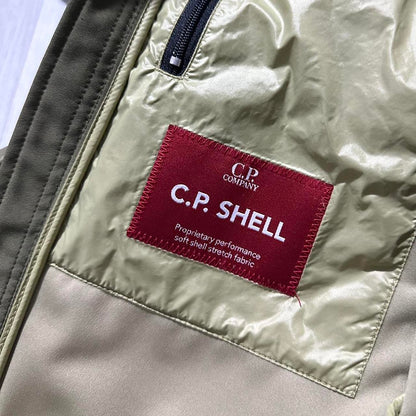 CP Company Khaki Soft Shell Goggle Jacket