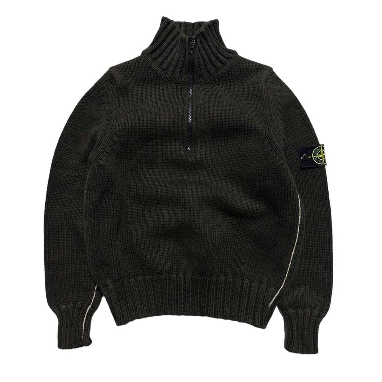 Stone Island Heavy Knit Quarter Zip Pullover