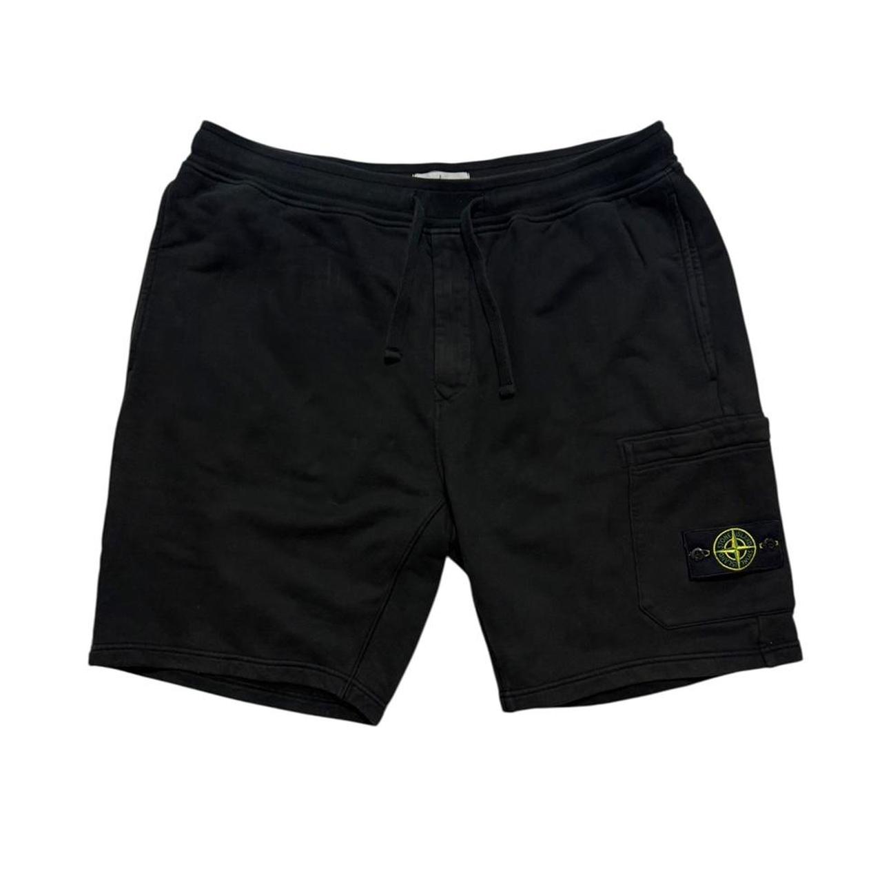 Stone Island Black Cotton Shorts | XXL, Black
