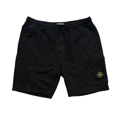 Stone Island Black Cotton Shorts | XXL, Black
