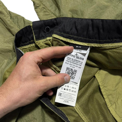 Stone Island Nylon Metal Shorts | W29, Olive Green