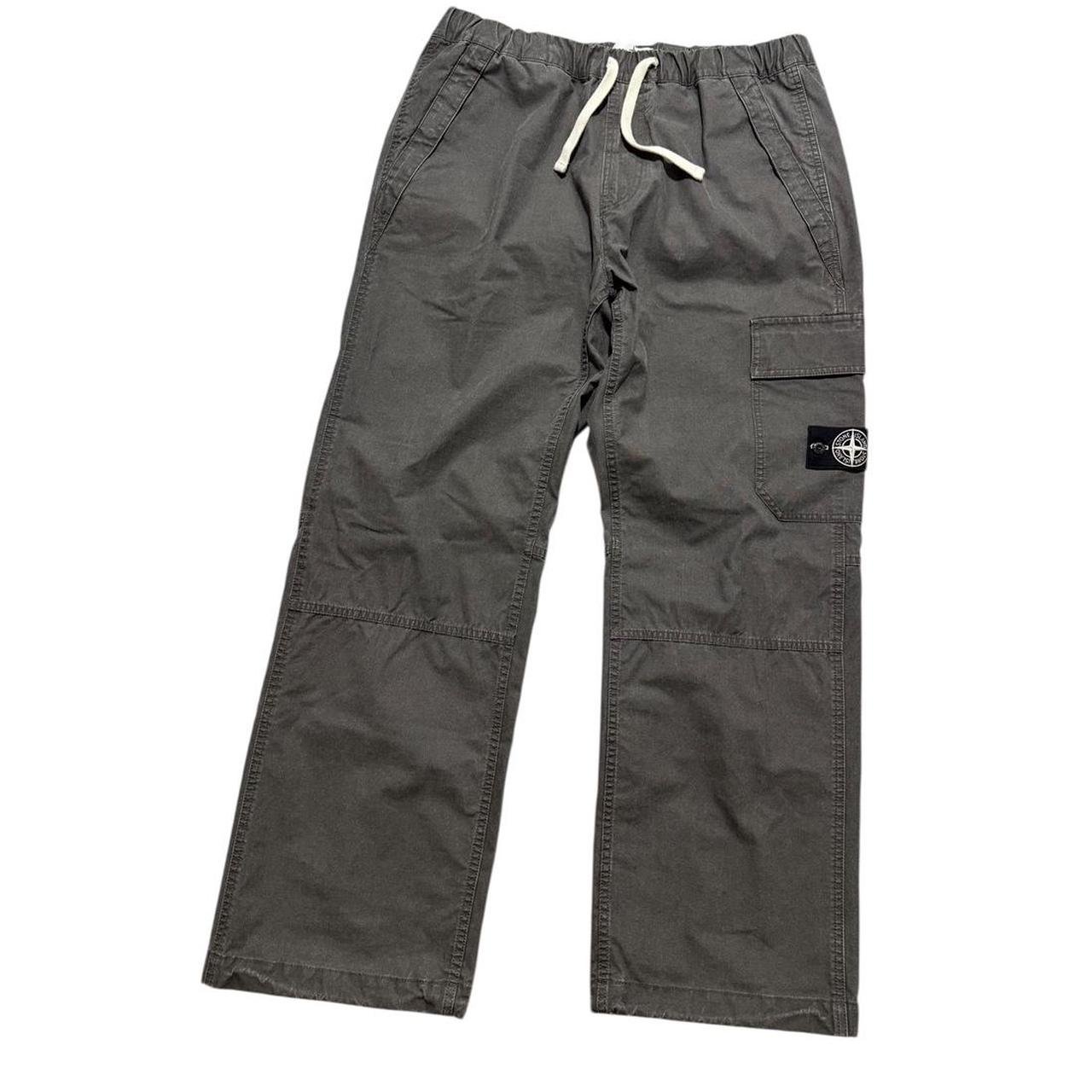 Stone Island Recycled Panama Bottoms | 36, Charcoal