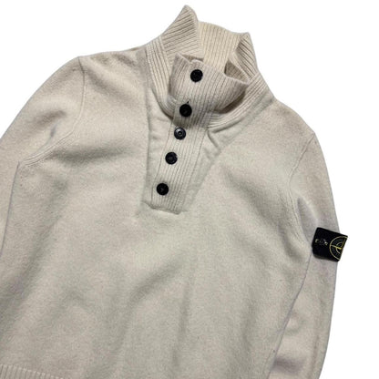 Stone Island Wool Quarter Zip Pullover