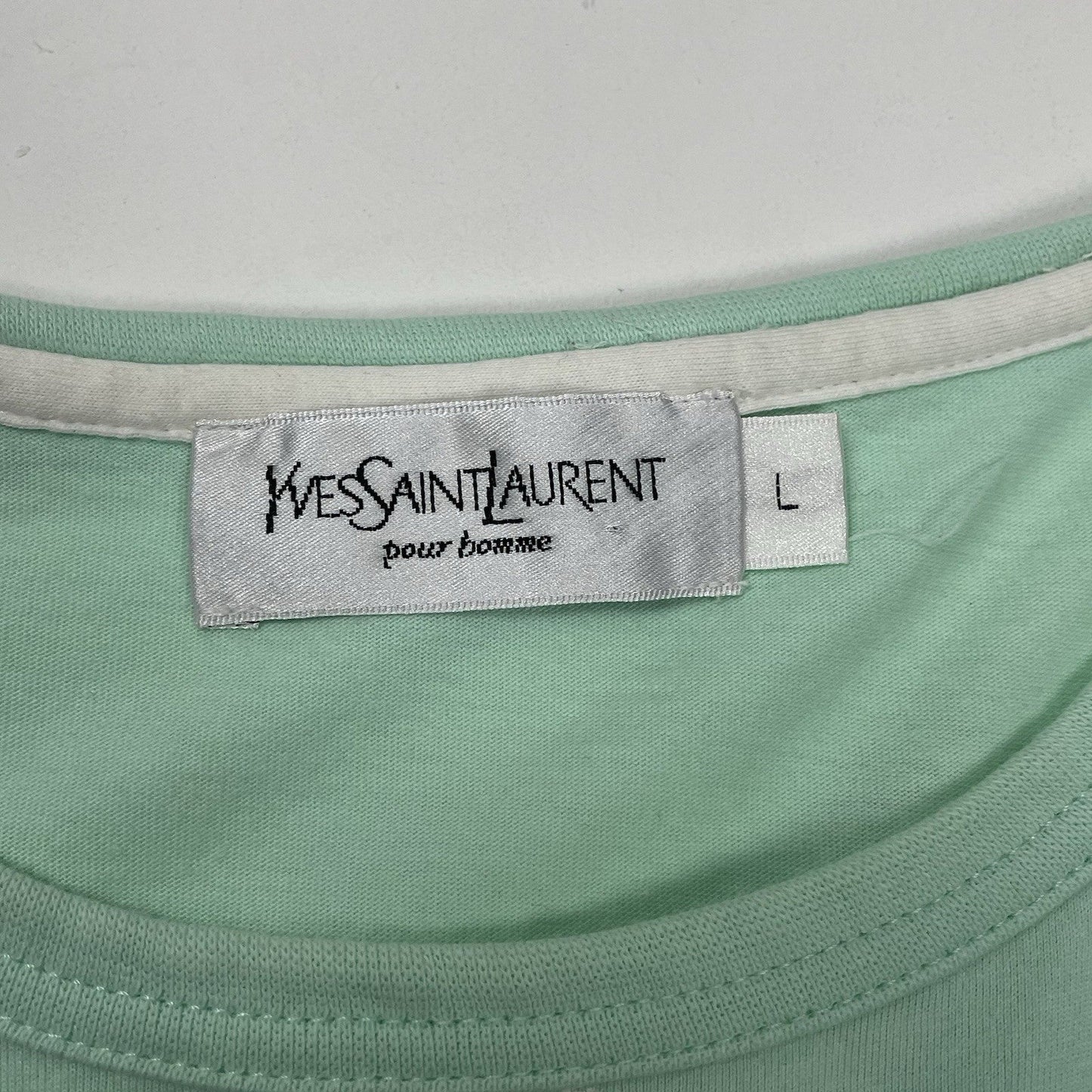YSL T-Shirt, Size Large | O/S, Turquoise