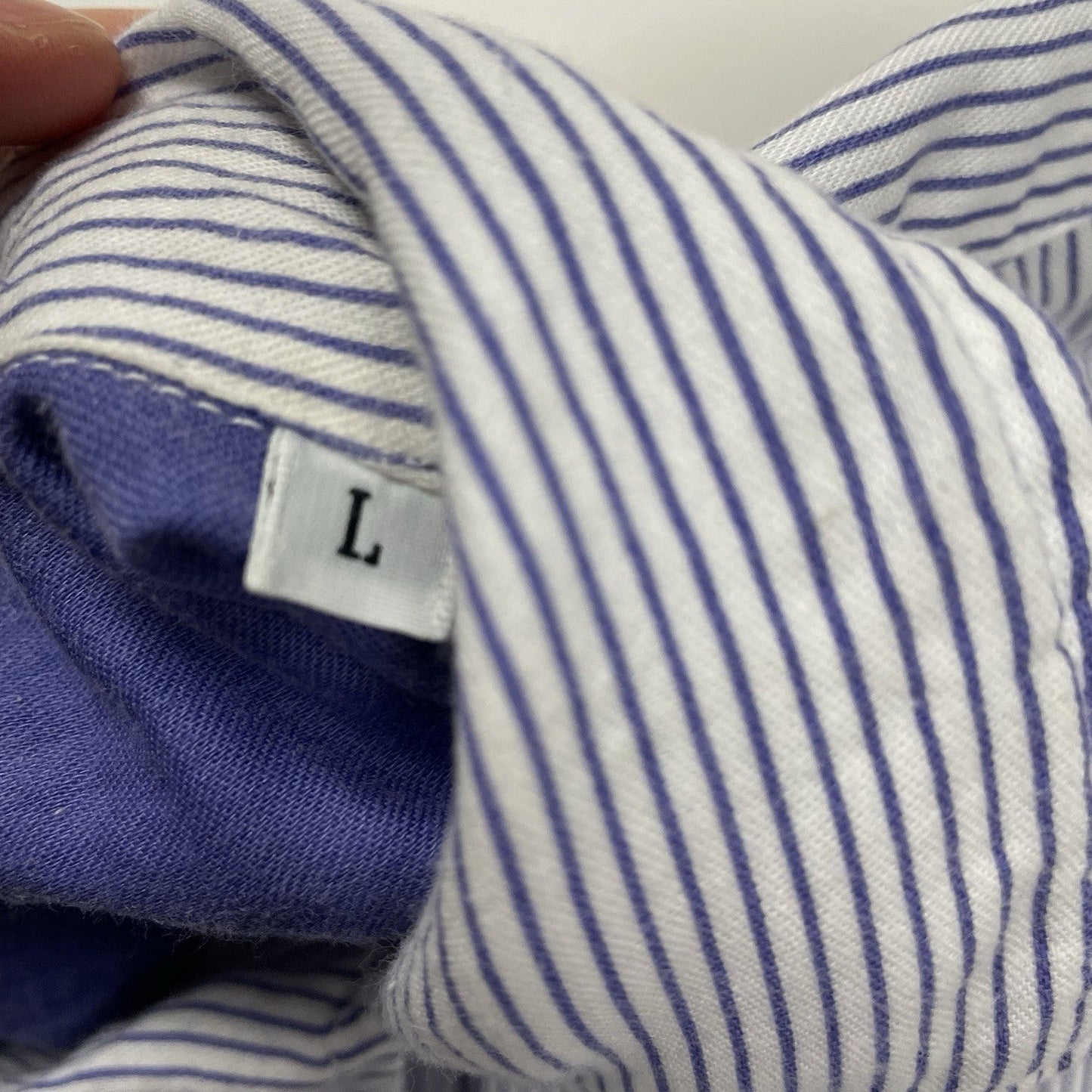 Vintage Stone Island Marina Striped Shirt, Size Large | O/S, Blue and White