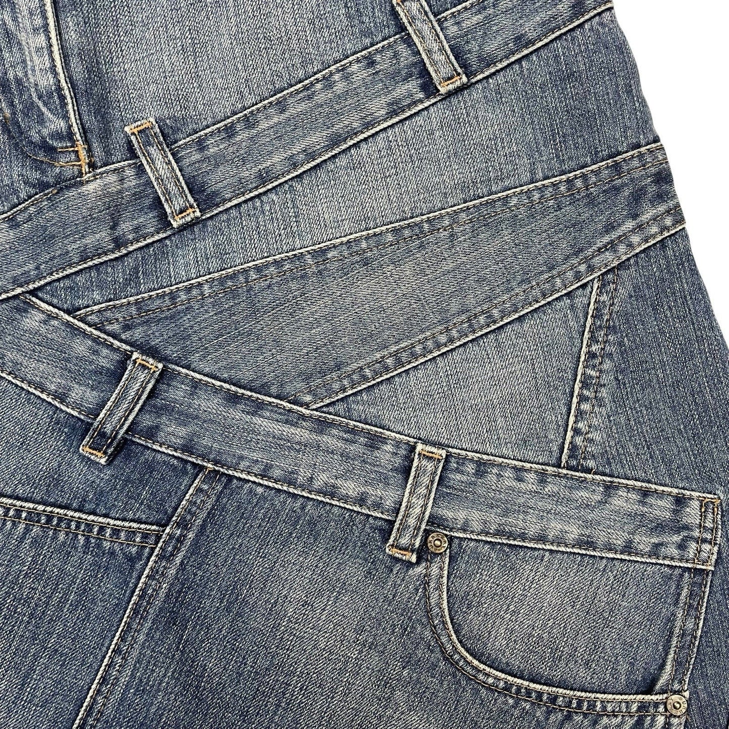 Burberry Belt Skirt, Size UK12 | O/S, Blue