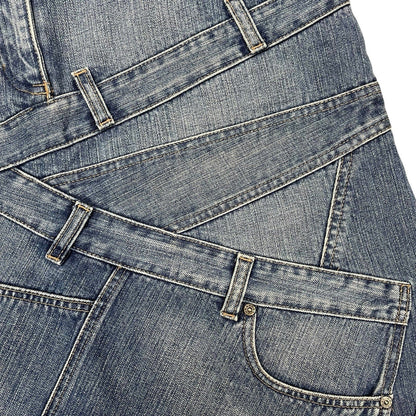 Burberry Belt Skirt, Size UK12 | O/S, Blue