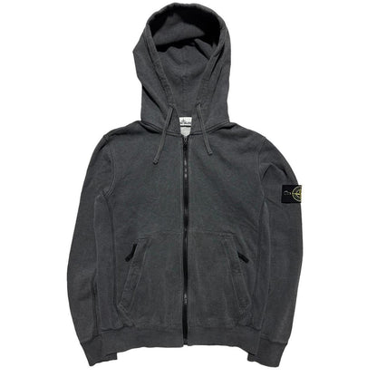 Stone Island Grey Zip Up Hoodie