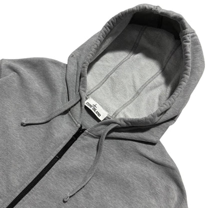 Stone Island Grey Zip Up Hoodie