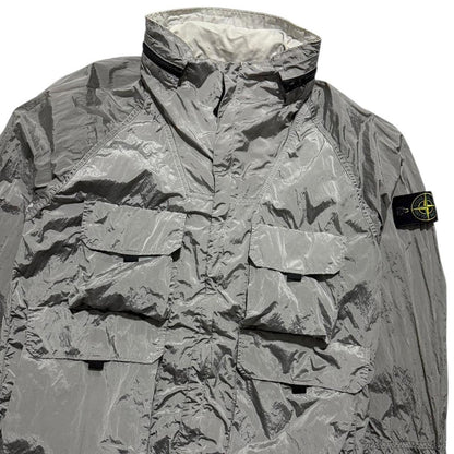 Stone Island Nylon Metal Watro Multipocket Jacket | Medium, Metallic Grey