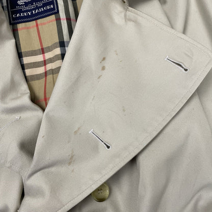 Vintage Burberry Beige Trench Coat, Size 50 | O/S, Beige
