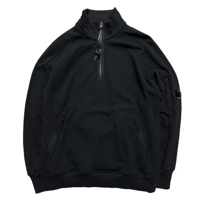 CP Company Black Quarter Zip Pullover