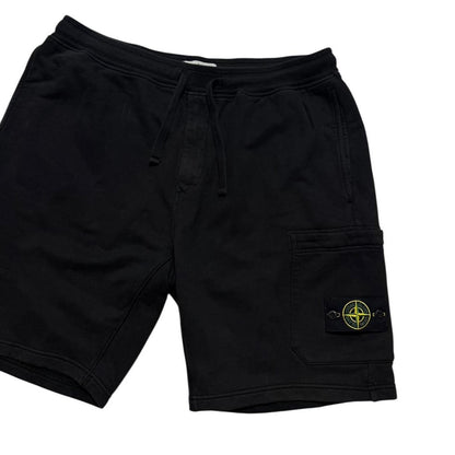 Stone Island Black Cotton Shorts | XXL, Black