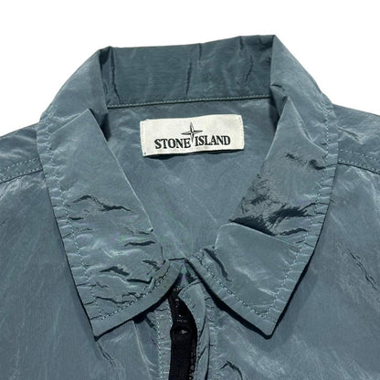 Stone Island Light Blue Nylon Metal Overshirt