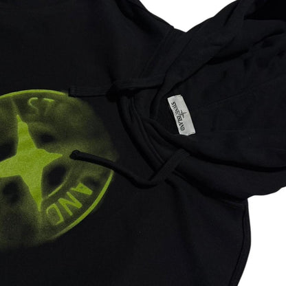 Stone Island Blur Compass Logo Pullover Hoodie