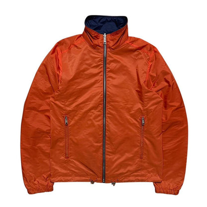 Prada Reversible Nylon Windbreaker Jacket | Small, Navy, Orange