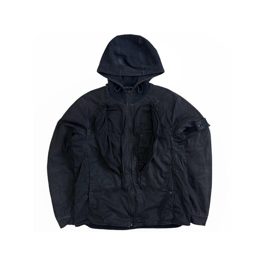 Stone Island Shadow Project Batavia-T Zip Up Jacket with thick cotton hoodie