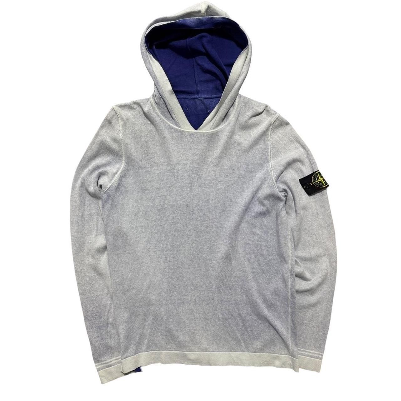 Stone Island Blue Spray Pullover Hoodie