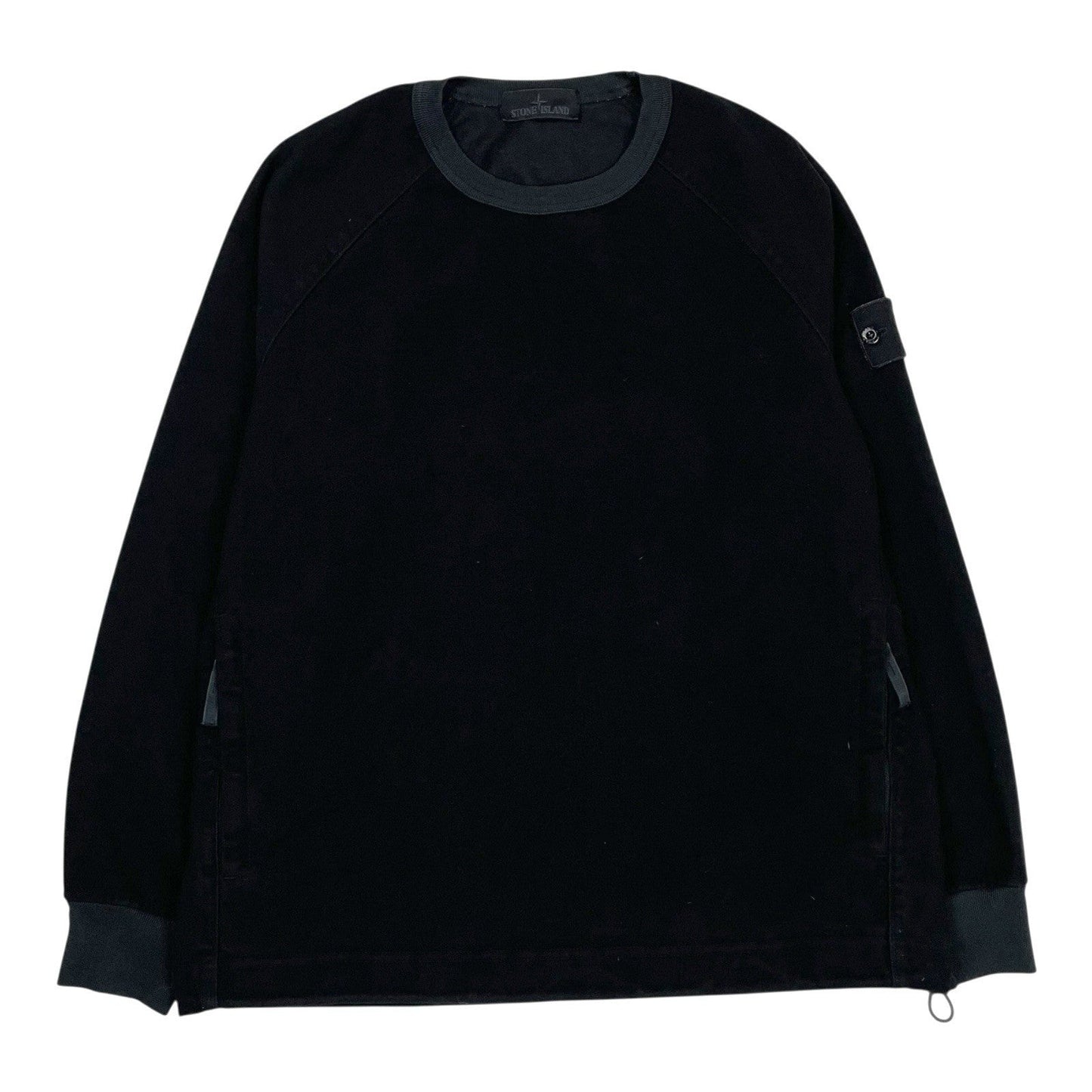 Stone Island Ghost Moleskin Sweatshirt, Size Small | O/S, Black