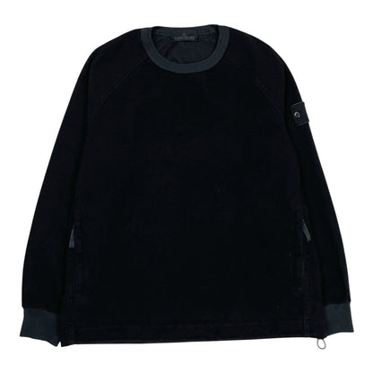 Stone Island Ghost Moleskin Sweatshirt, Size Small | O/S, Black