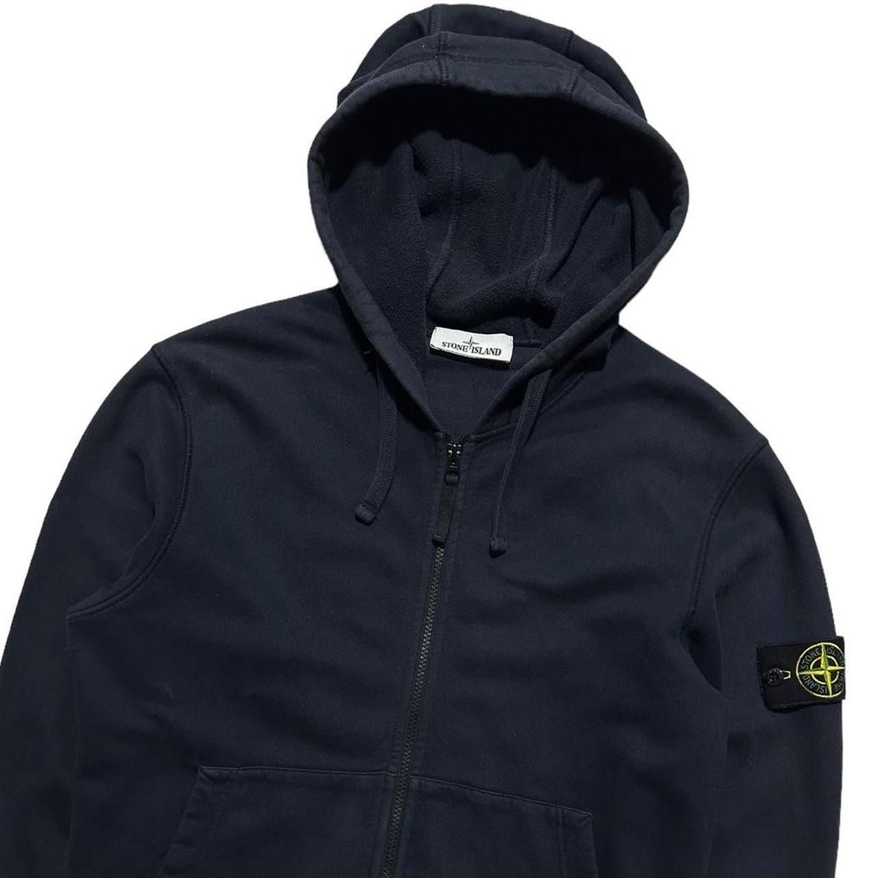 Stone Island Navy Full Zip Hoodie - Known Source