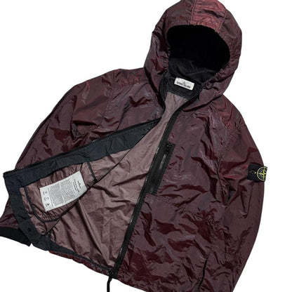 Stone Island Nylon Metal Weft Jacket | Medium, Metallic Burgundy