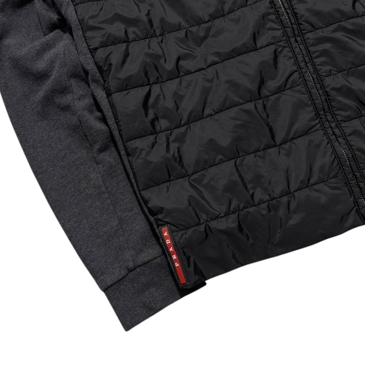 Prada Hybrid Down Hoodie | Large, Black