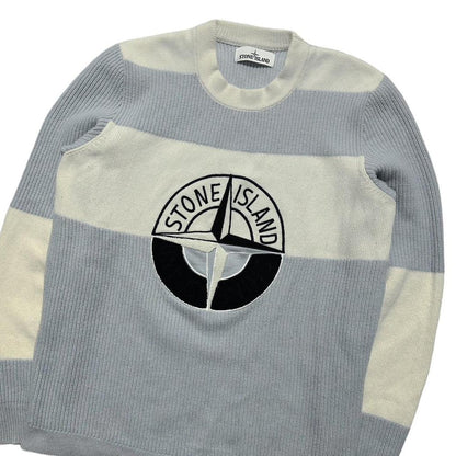 Stone Island Baby Blue Knit Compass Crewneck - Known Source