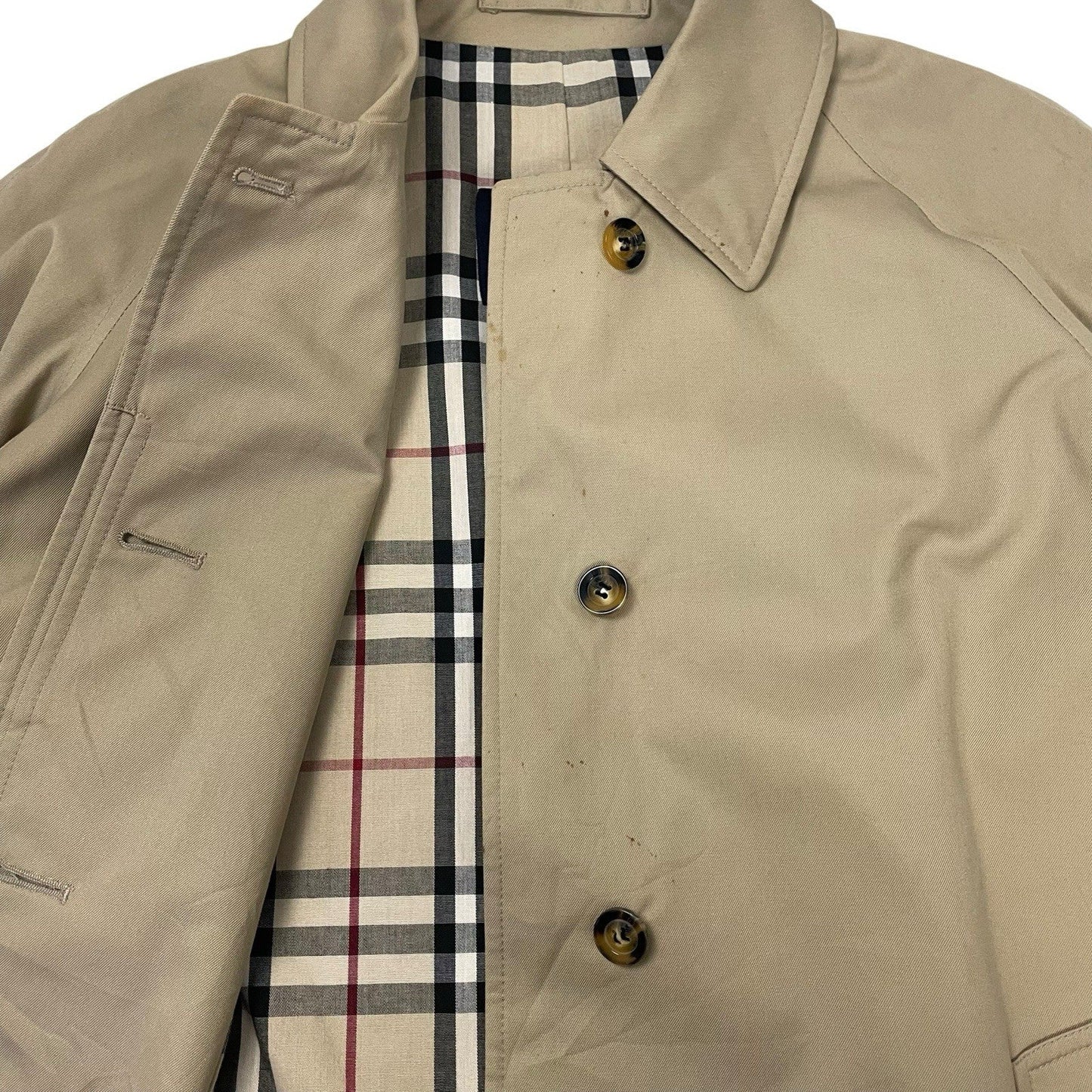 Burberry Nova Check Trench Coat, Size 12 Reg | O/S, Beige